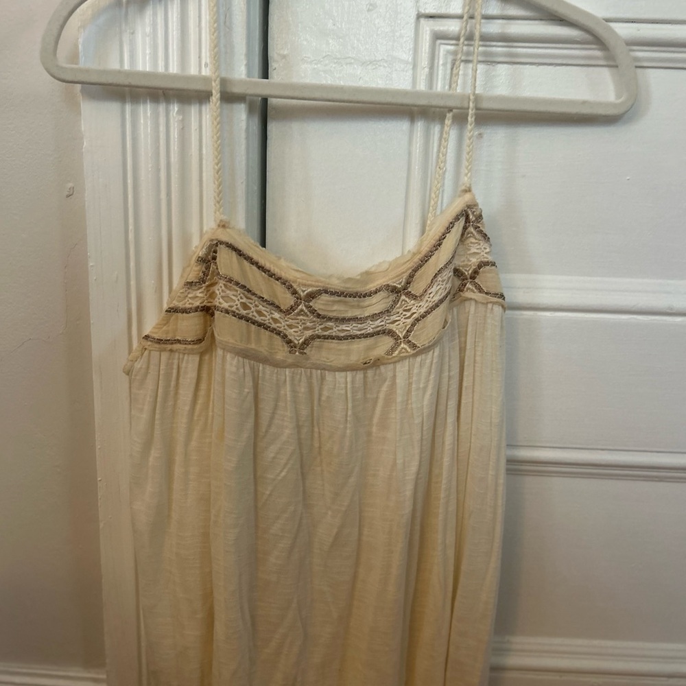 American Eagle Outfitters Cream Tank Top